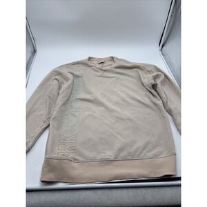 Gymshark Women's Oversized Sweat Shirt Beige Size‎ Small Long Sleeve 85% Cotton